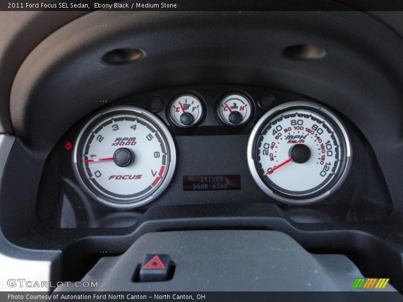 Ebony Black / Medium Stone 2011 Ford Focus SEL Sedan