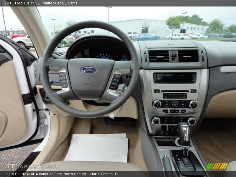 White Suede / Camel 2011 Ford Fusion SE