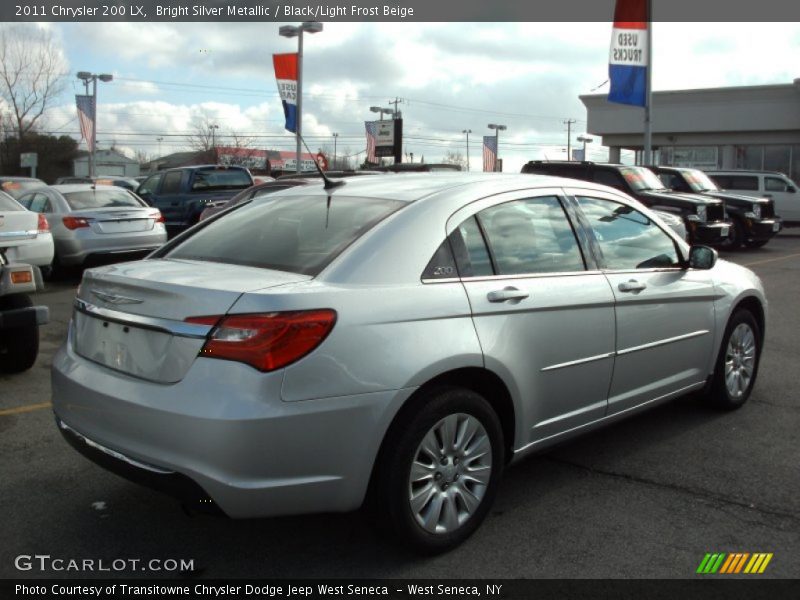 Bright Silver Metallic / Black/Light Frost Beige 2011 Chrysler 200 LX