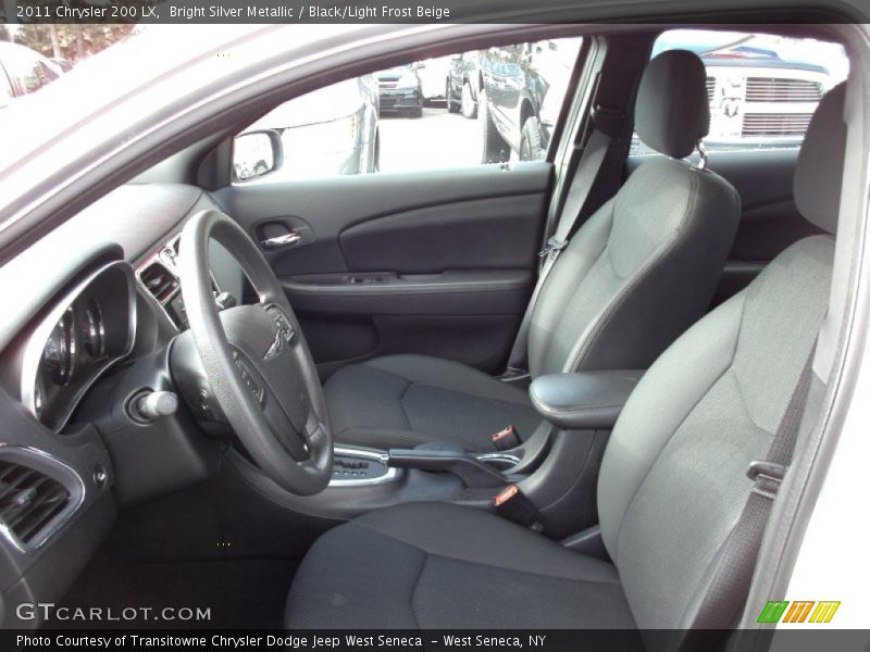 Bright Silver Metallic / Black/Light Frost Beige 2011 Chrysler 200 LX