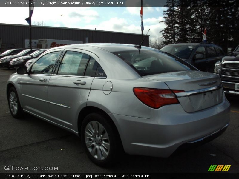 Bright Silver Metallic / Black/Light Frost Beige 2011 Chrysler 200 LX