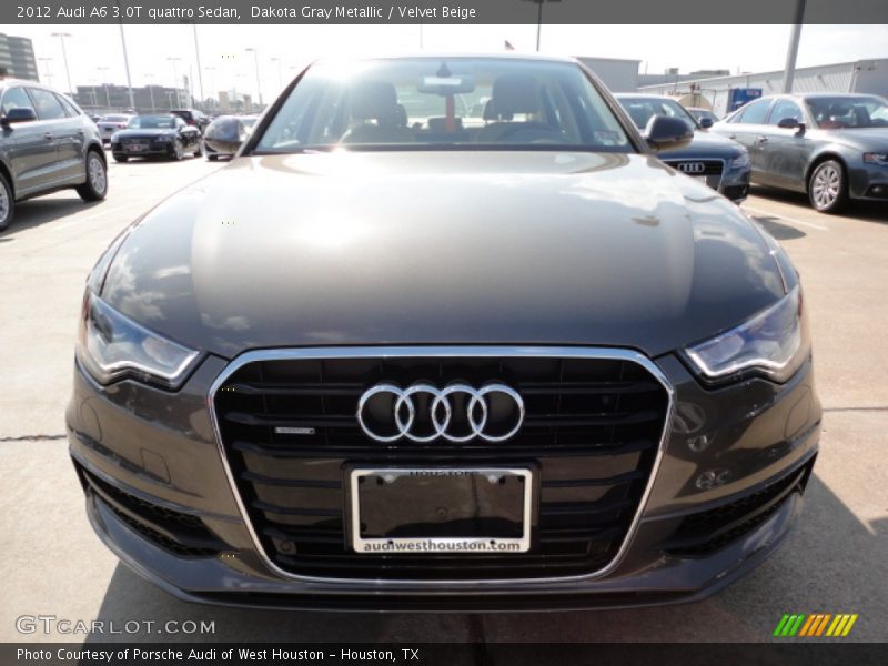 Dakota Gray Metallic / Velvet Beige 2012 Audi A6 3.0T quattro Sedan