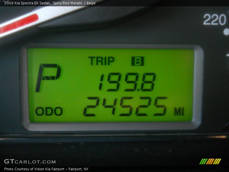 Spicy Red Metallic / Beige 2009 Kia Spectra EX Sedan