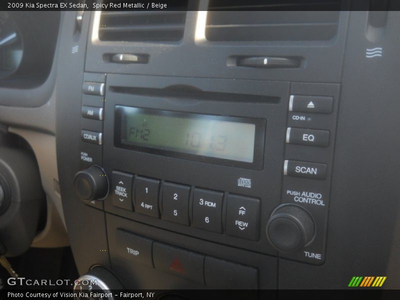 Spicy Red Metallic / Beige 2009 Kia Spectra EX Sedan