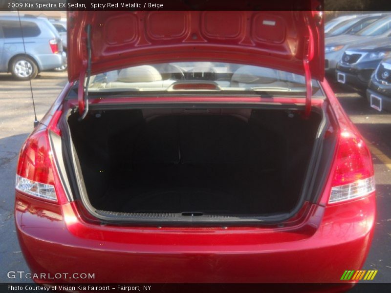 Spicy Red Metallic / Beige 2009 Kia Spectra EX Sedan