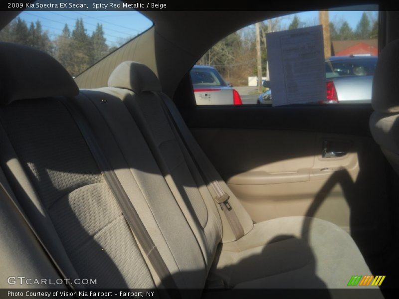 Spicy Red Metallic / Beige 2009 Kia Spectra EX Sedan