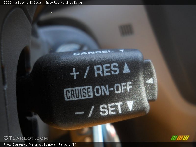 Spicy Red Metallic / Beige 2009 Kia Spectra EX Sedan