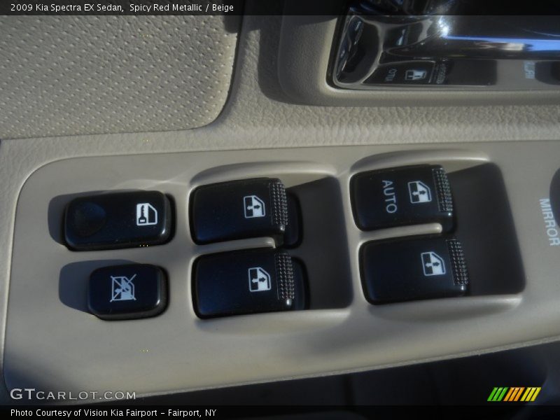 Spicy Red Metallic / Beige 2009 Kia Spectra EX Sedan