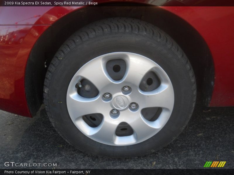 Spicy Red Metallic / Beige 2009 Kia Spectra EX Sedan