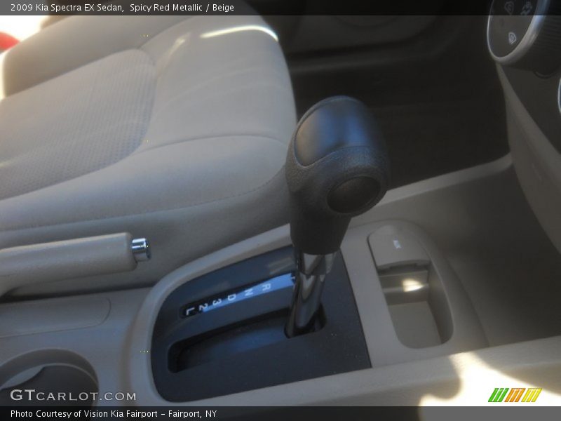 Spicy Red Metallic / Beige 2009 Kia Spectra EX Sedan