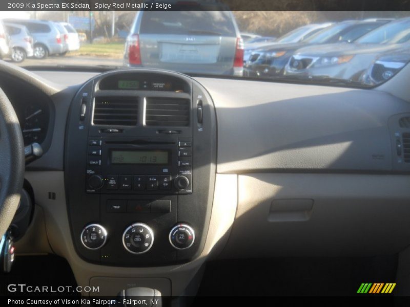 Spicy Red Metallic / Beige 2009 Kia Spectra EX Sedan