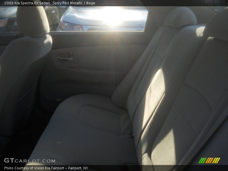 Spicy Red Metallic / Beige 2009 Kia Spectra EX Sedan