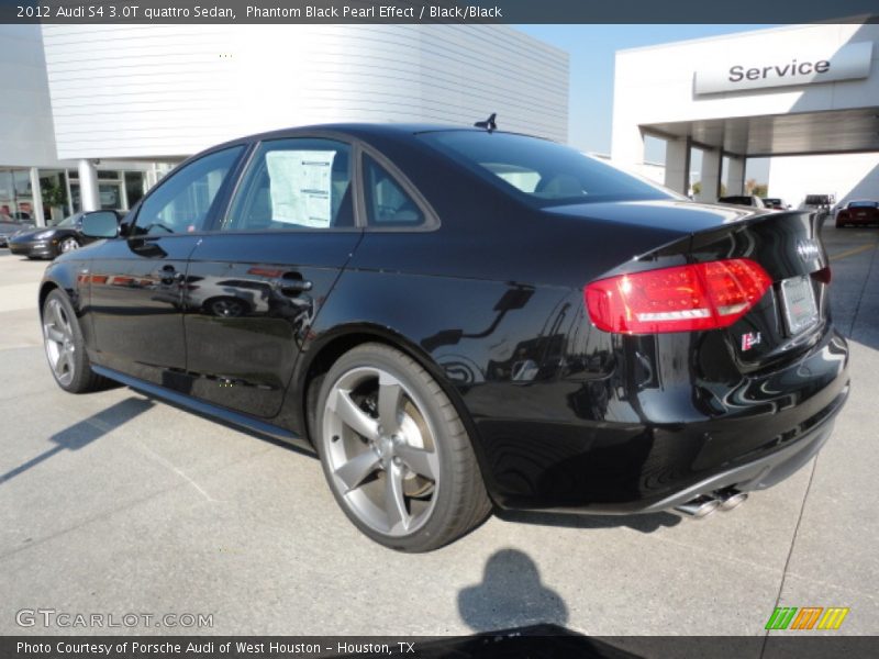 Phantom Black Pearl Effect / Black/Black 2012 Audi S4 3.0T quattro Sedan