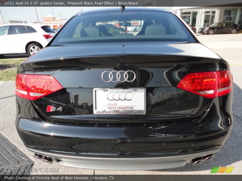 Phantom Black Pearl Effect / Black/Black 2012 Audi S4 3.0T quattro Sedan