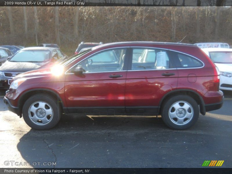Tango Red Pearl / Gray 2009 Honda CR-V LX