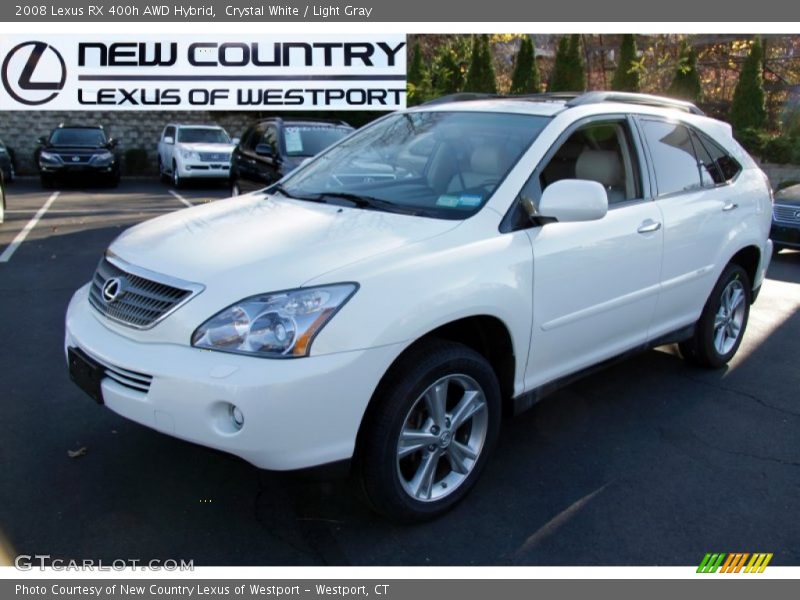 Crystal White / Light Gray 2008 Lexus RX 400h AWD Hybrid