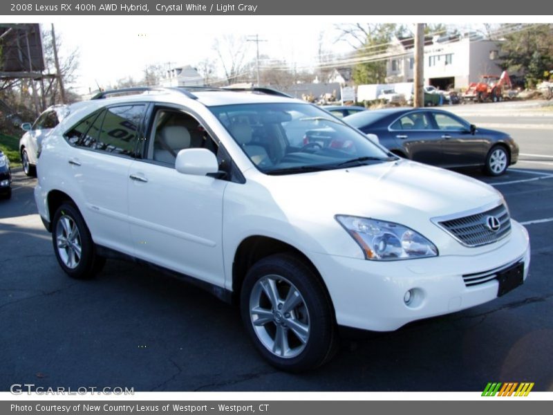 Crystal White / Light Gray 2008 Lexus RX 400h AWD Hybrid