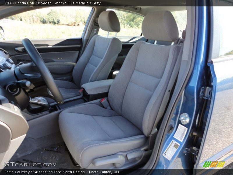 Atomic Blue Metallic / Gray 2010 Honda Civic EX Sedan