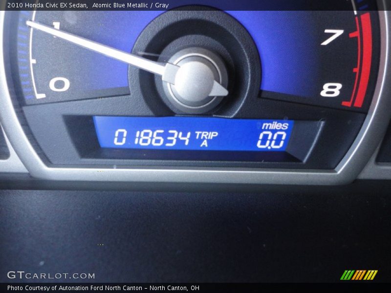 Atomic Blue Metallic / Gray 2010 Honda Civic EX Sedan
