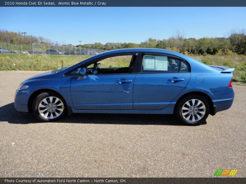 Atomic Blue Metallic / Gray 2010 Honda Civic EX Sedan