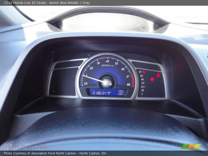 Atomic Blue Metallic / Gray 2010 Honda Civic EX Sedan