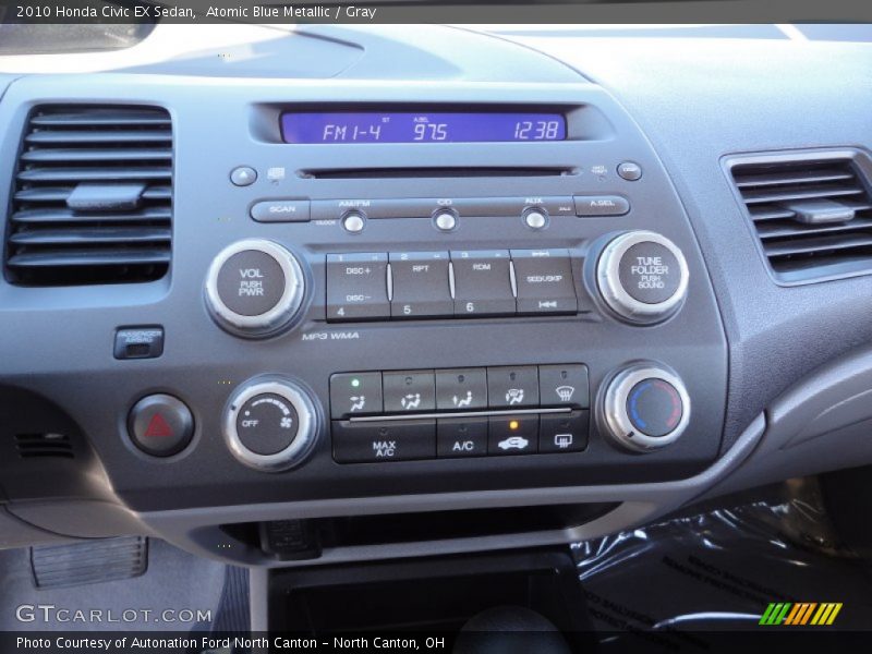 Atomic Blue Metallic / Gray 2010 Honda Civic EX Sedan
