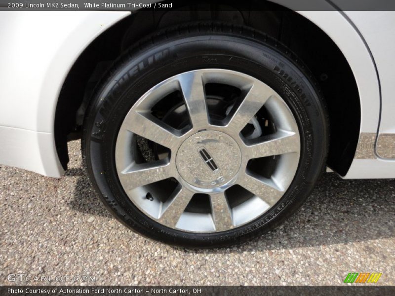 White Platinum Tri-Coat / Sand 2009 Lincoln MKZ Sedan