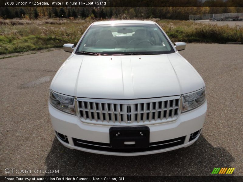 White Platinum Tri-Coat / Sand 2009 Lincoln MKZ Sedan