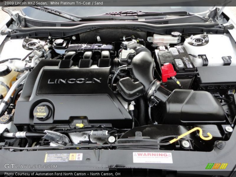 White Platinum Tri-Coat / Sand 2009 Lincoln MKZ Sedan