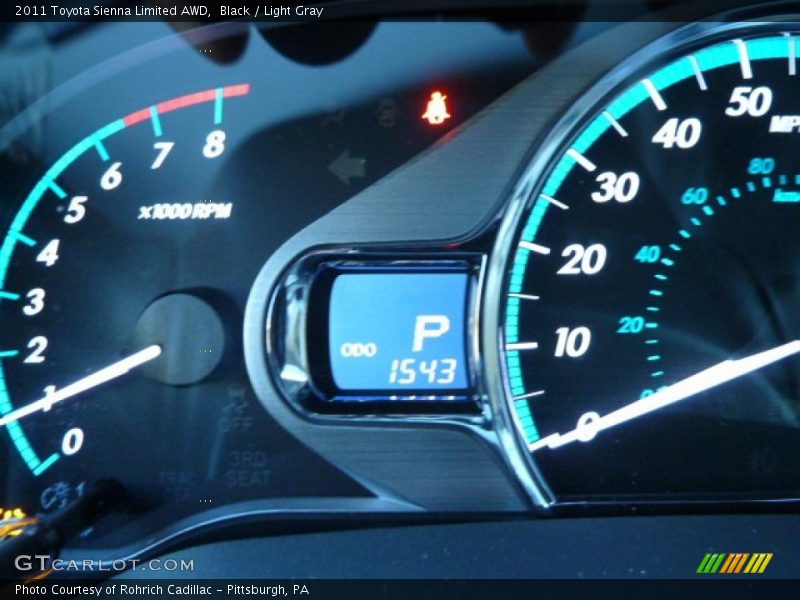 Black / Light Gray 2011 Toyota Sienna Limited AWD