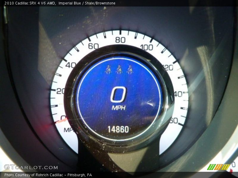 Imperial Blue / Shale/Brownstone 2010 Cadillac SRX 4 V6 AWD