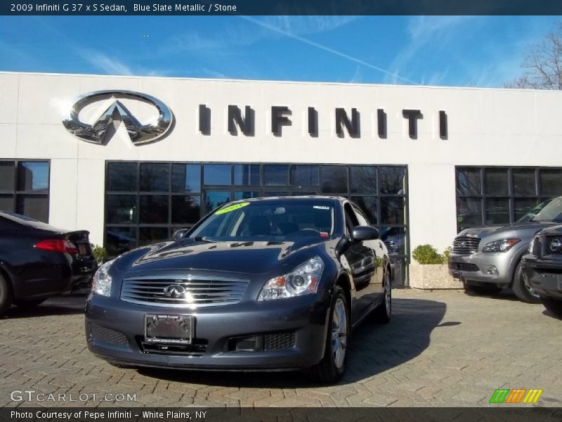 Blue Slate Metallic / Stone 2009 Infiniti G 37 x S Sedan