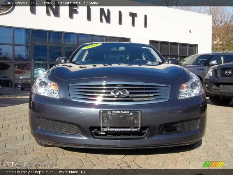 Blue Slate Metallic / Stone 2009 Infiniti G 37 x S Sedan