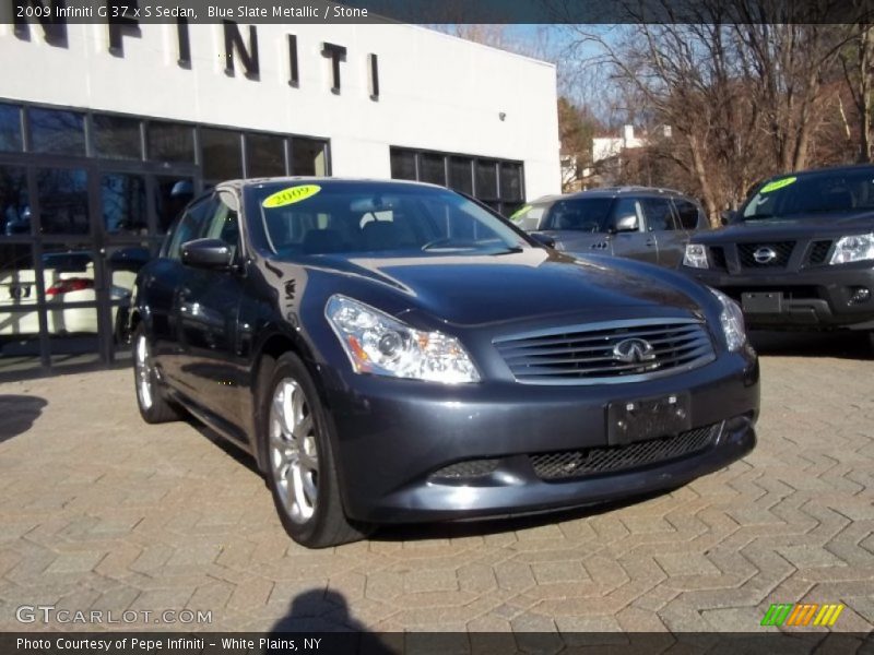 Blue Slate Metallic / Stone 2009 Infiniti G 37 x S Sedan