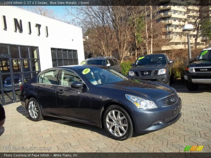 Blue Slate Metallic / Stone 2009 Infiniti G 37 x S Sedan