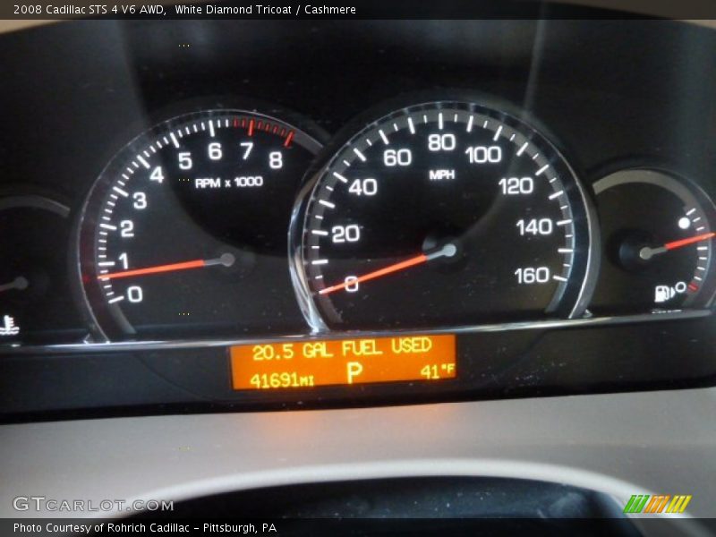 White Diamond Tricoat / Cashmere 2008 Cadillac STS 4 V6 AWD