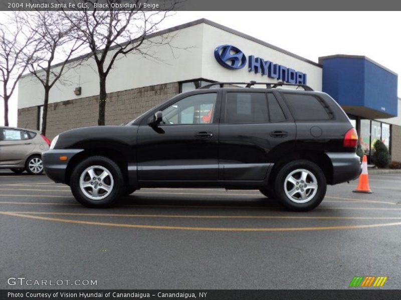 Black Obsidian / Beige 2004 Hyundai Santa Fe GLS