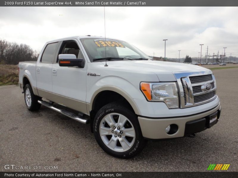 White Sand Tri Coat Metallic / Camel/Tan 2009 Ford F150 Lariat SuperCrew 4x4