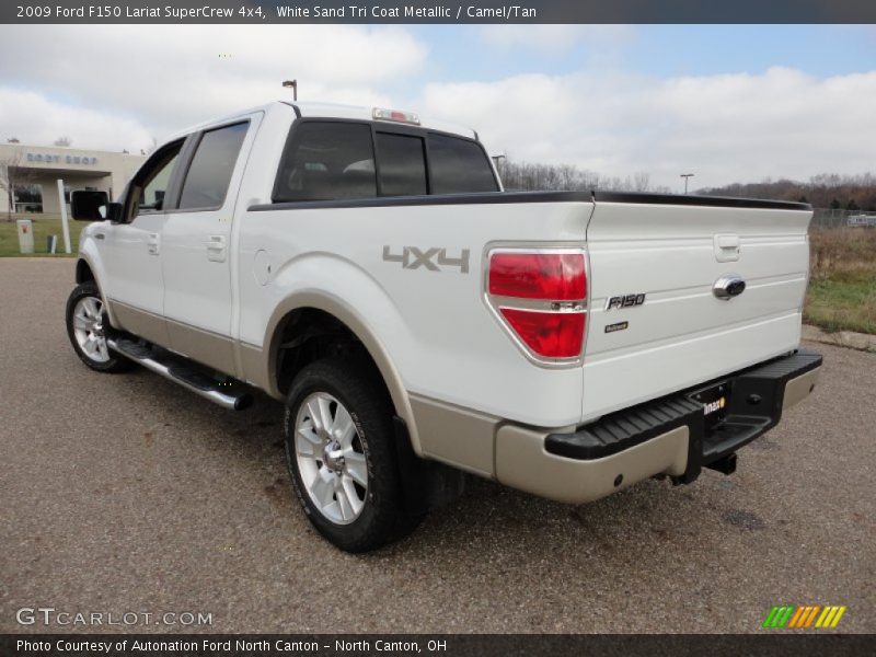 White Sand Tri Coat Metallic / Camel/Tan 2009 Ford F150 Lariat SuperCrew 4x4