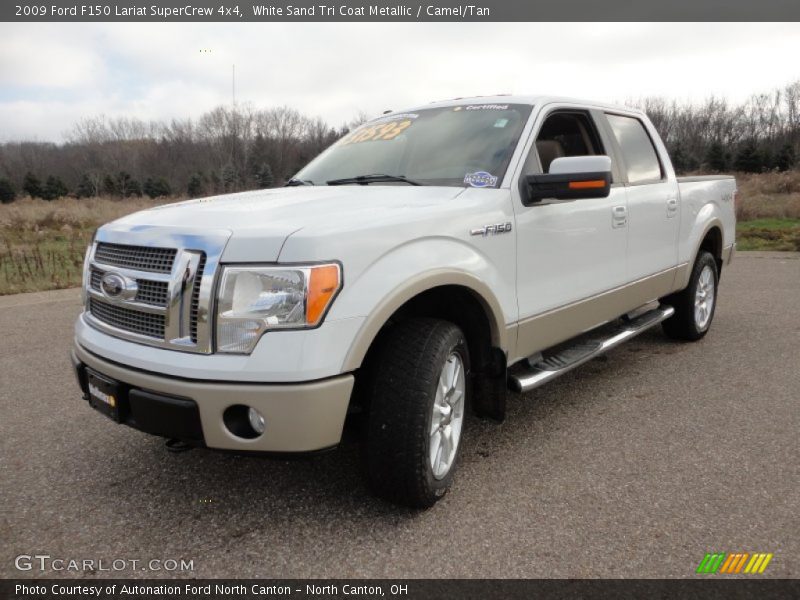 White Sand Tri Coat Metallic / Camel/Tan 2009 Ford F150 Lariat SuperCrew 4x4