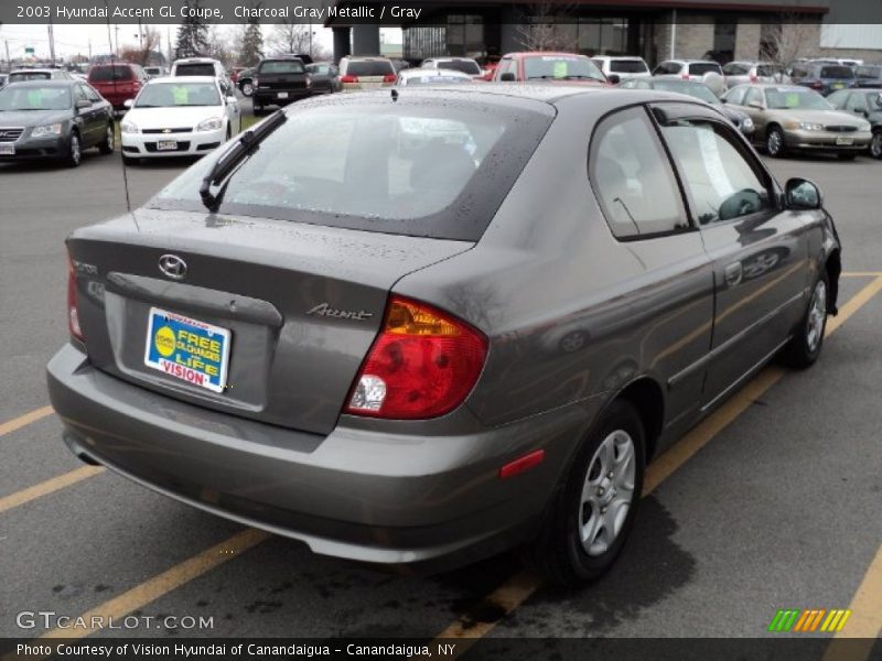 Charcoal Gray Metallic / Gray 2003 Hyundai Accent GL Coupe