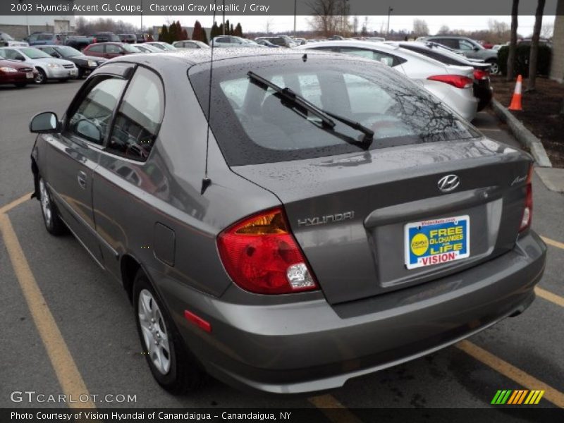 Charcoal Gray Metallic / Gray 2003 Hyundai Accent GL Coupe