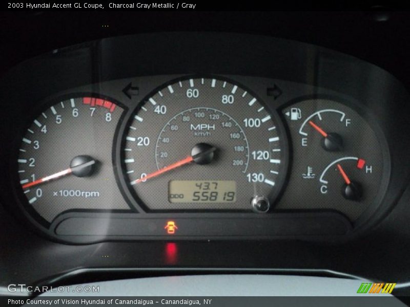  2003 Accent GL Coupe GL Coupe Gauges