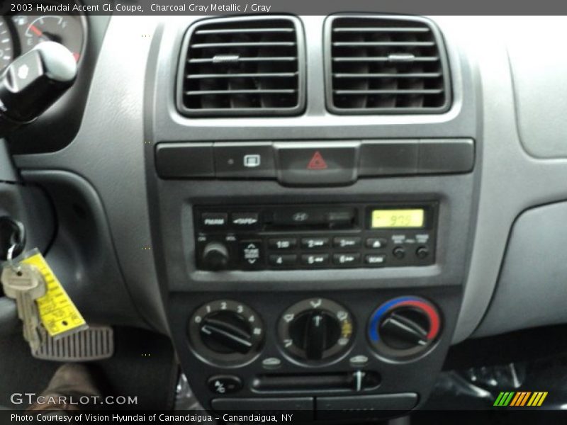 Charcoal Gray Metallic / Gray 2003 Hyundai Accent GL Coupe