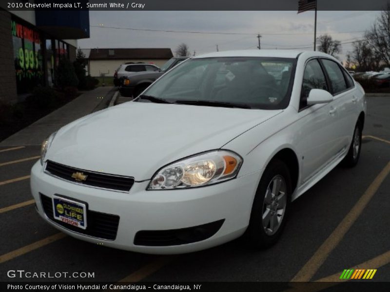 Summit White / Gray 2010 Chevrolet Impala LT