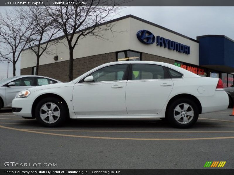 Summit White / Gray 2010 Chevrolet Impala LT