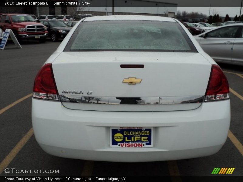 Summit White / Gray 2010 Chevrolet Impala LT
