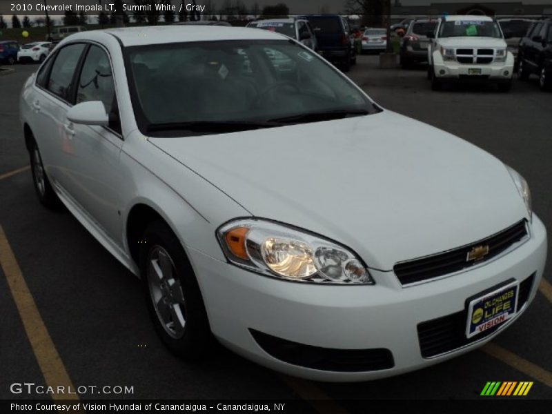 Summit White / Gray 2010 Chevrolet Impala LT