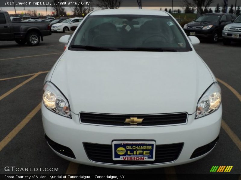 Summit White / Gray 2010 Chevrolet Impala LT