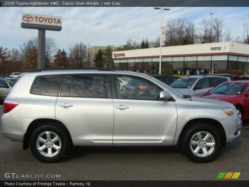Classic Silver Metallic / Ash Gray 2008 Toyota Highlander 4WD